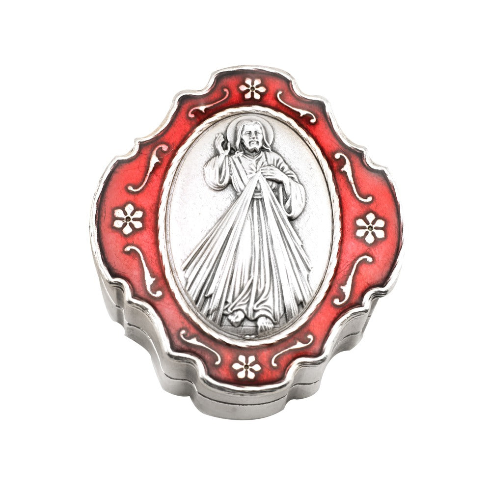 Divine Mercy Rosary with Red Enamel Box