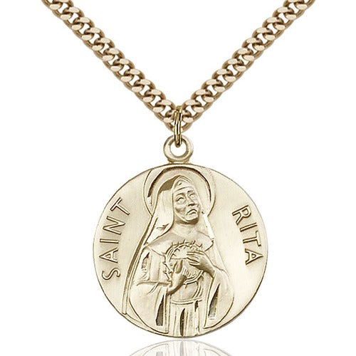 14kt Gold Filled St. Rita of Cascia Pendant