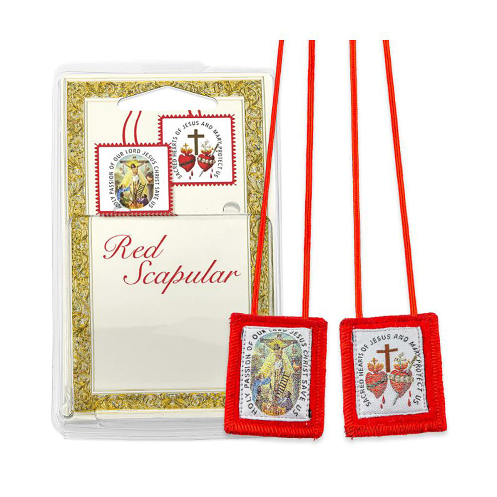 Red Wool Scapular of Our Lord's Passion