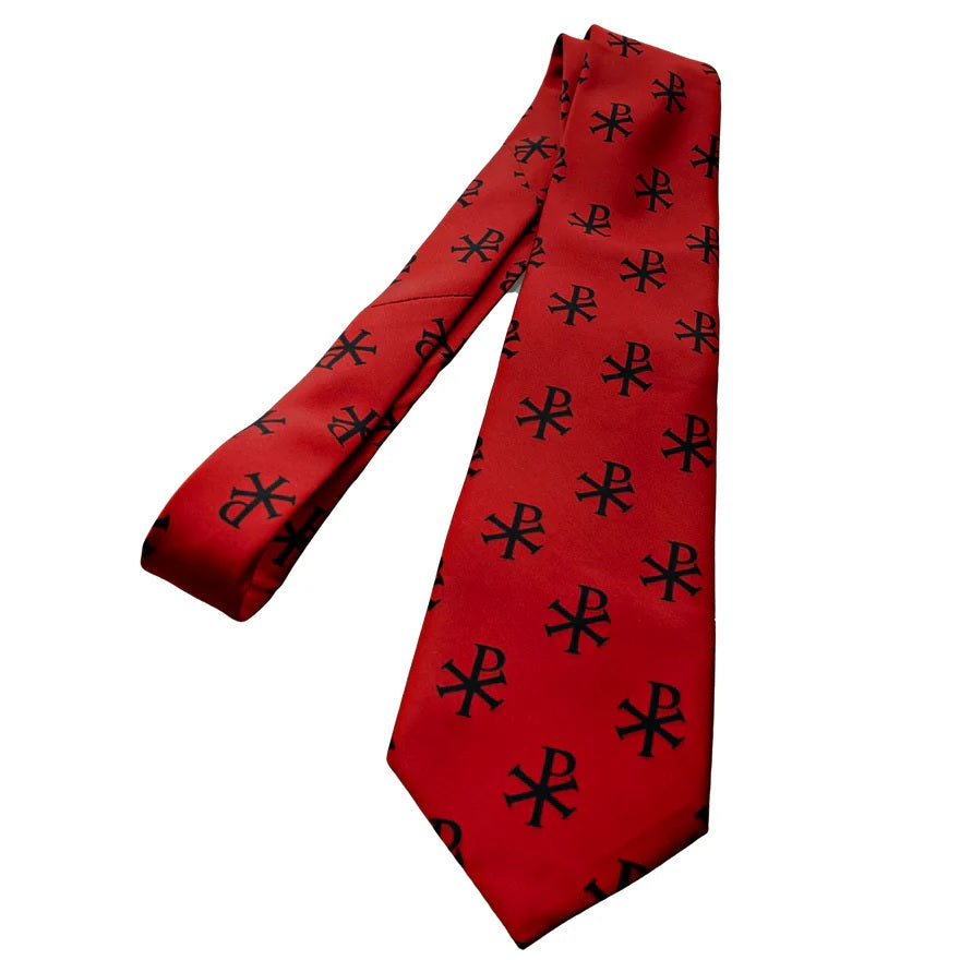 Red Chi-Rho Necktie