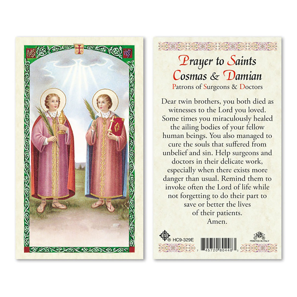 St. Cosmas & Damian Prayer Card