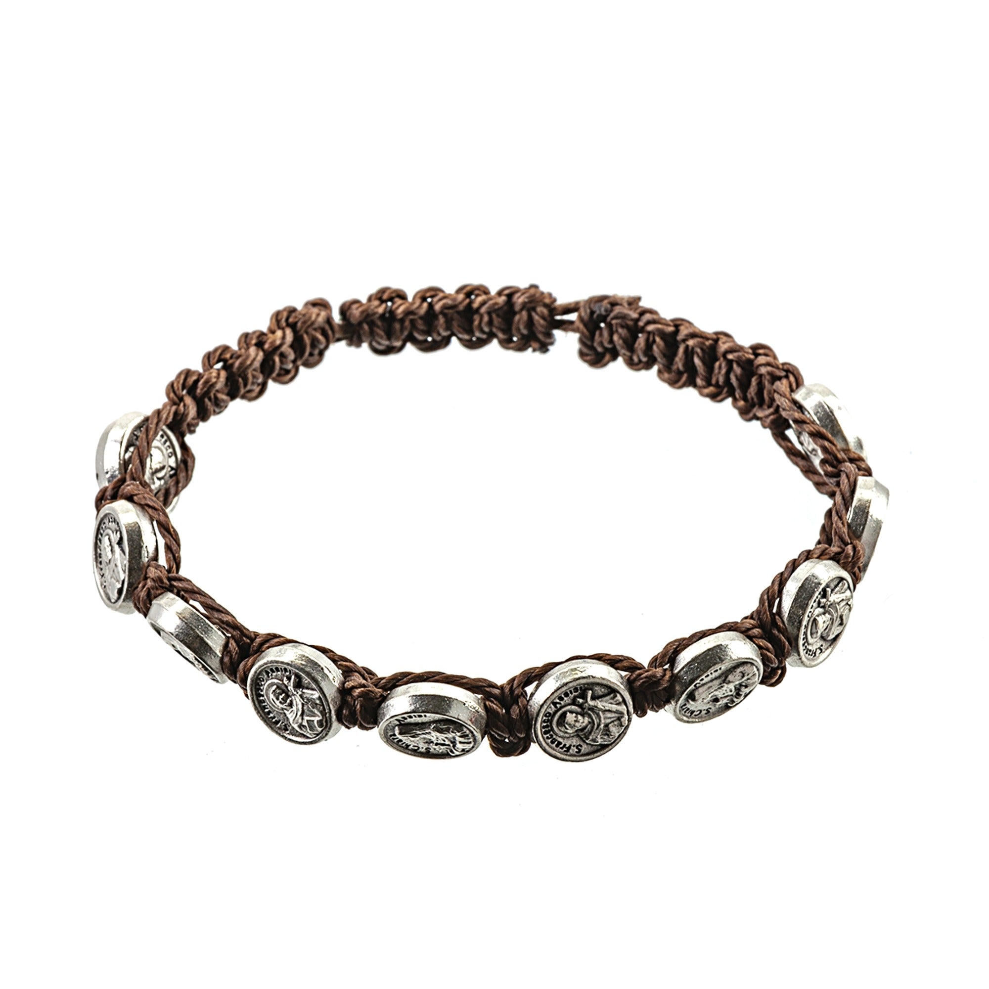 St. Francis Brown Macrame Bracelet