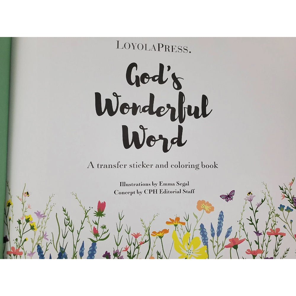 God's Wonderful Word: A Transfer Sticker and Coloring Book