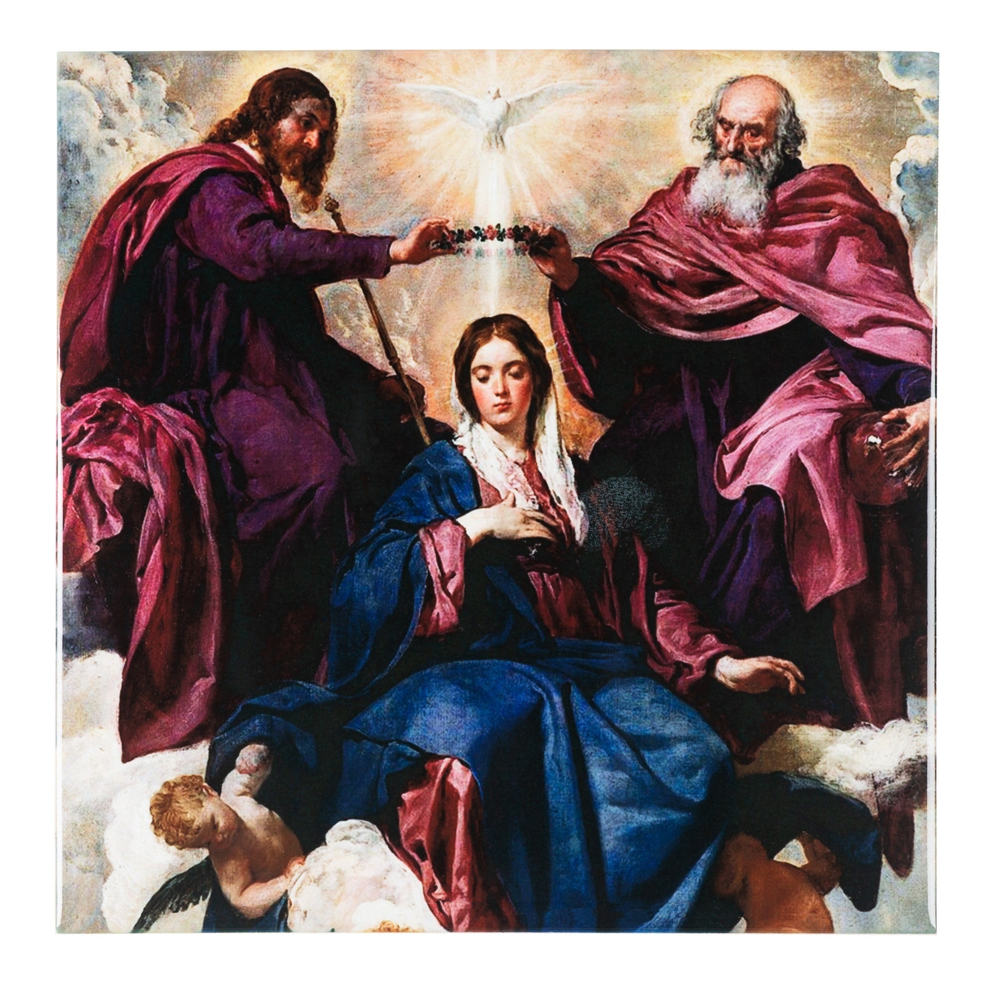 Coronation of the Virgin Ceramic Tile
