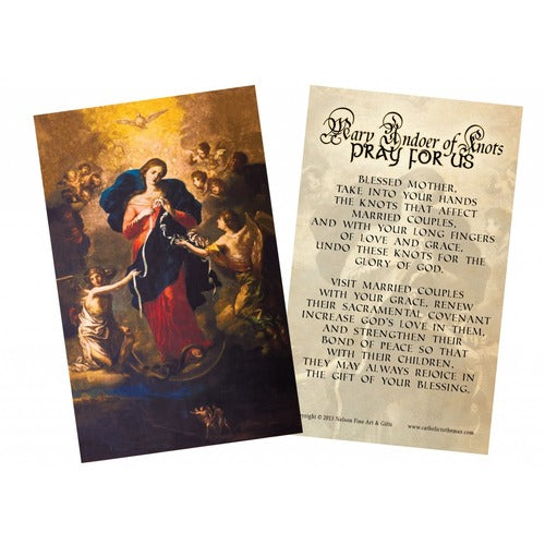 Mary Undoer of Knots Marriage Prayer Card, Pack of 50