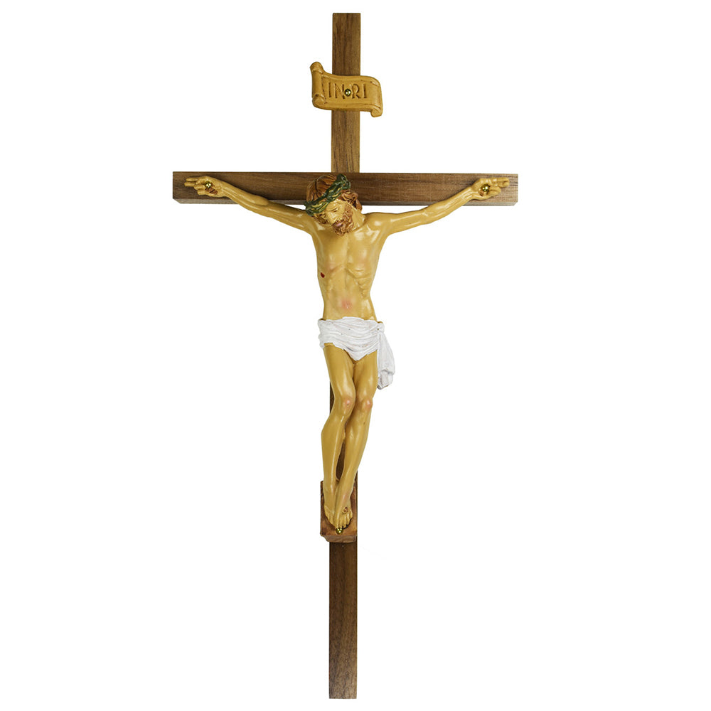 Walnut-Italian Corpus Crucifix - 12"