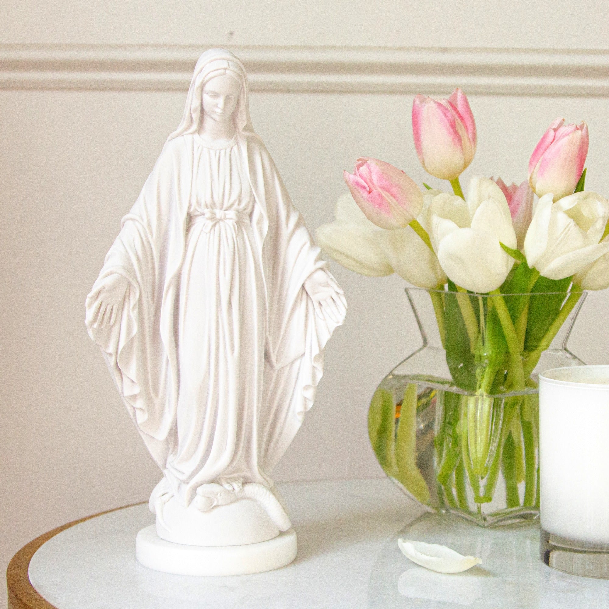 Miraculous Mary Italian Alabaster Statue | The Catholic Company®