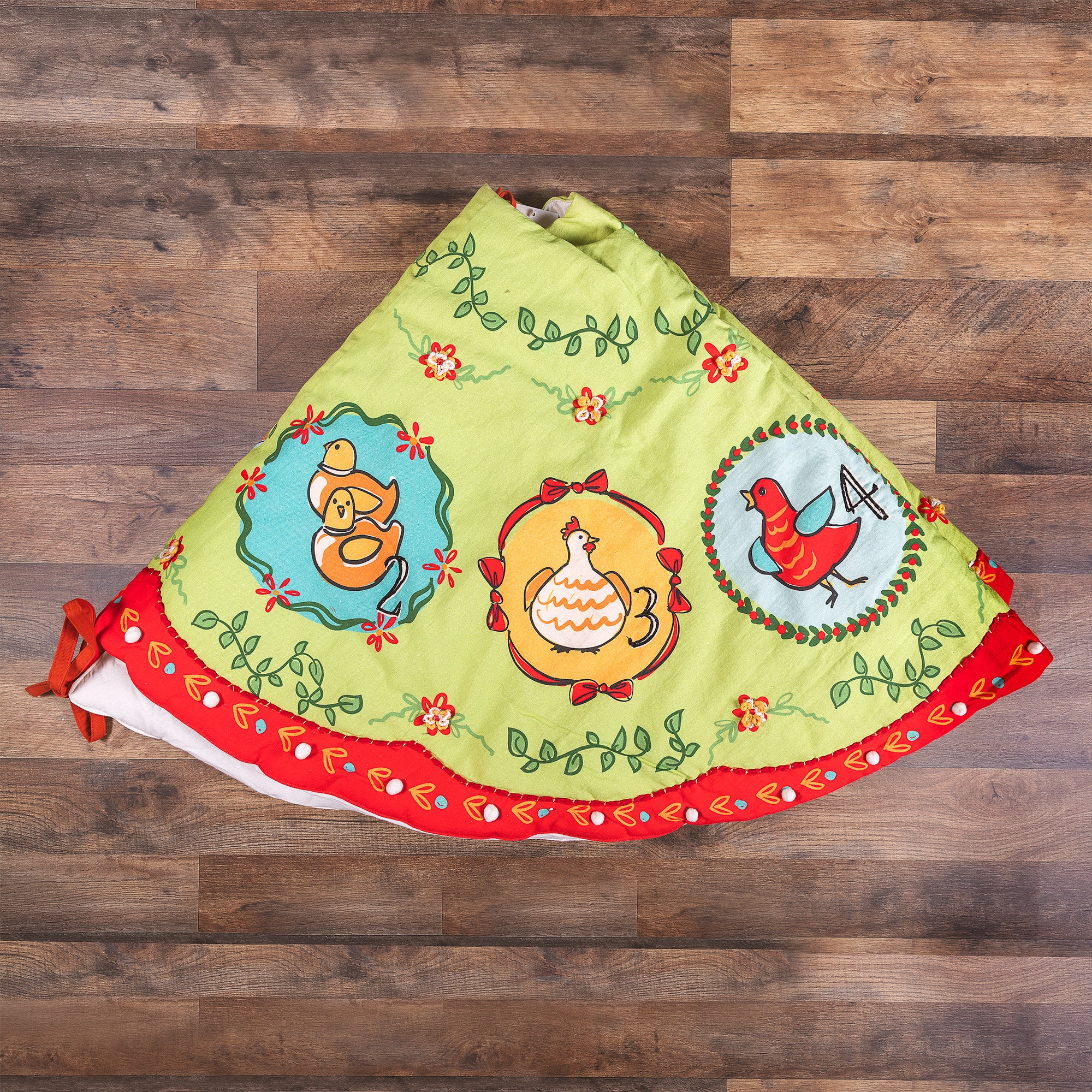 12 Days of Christmas Embroidered Tree Skirt