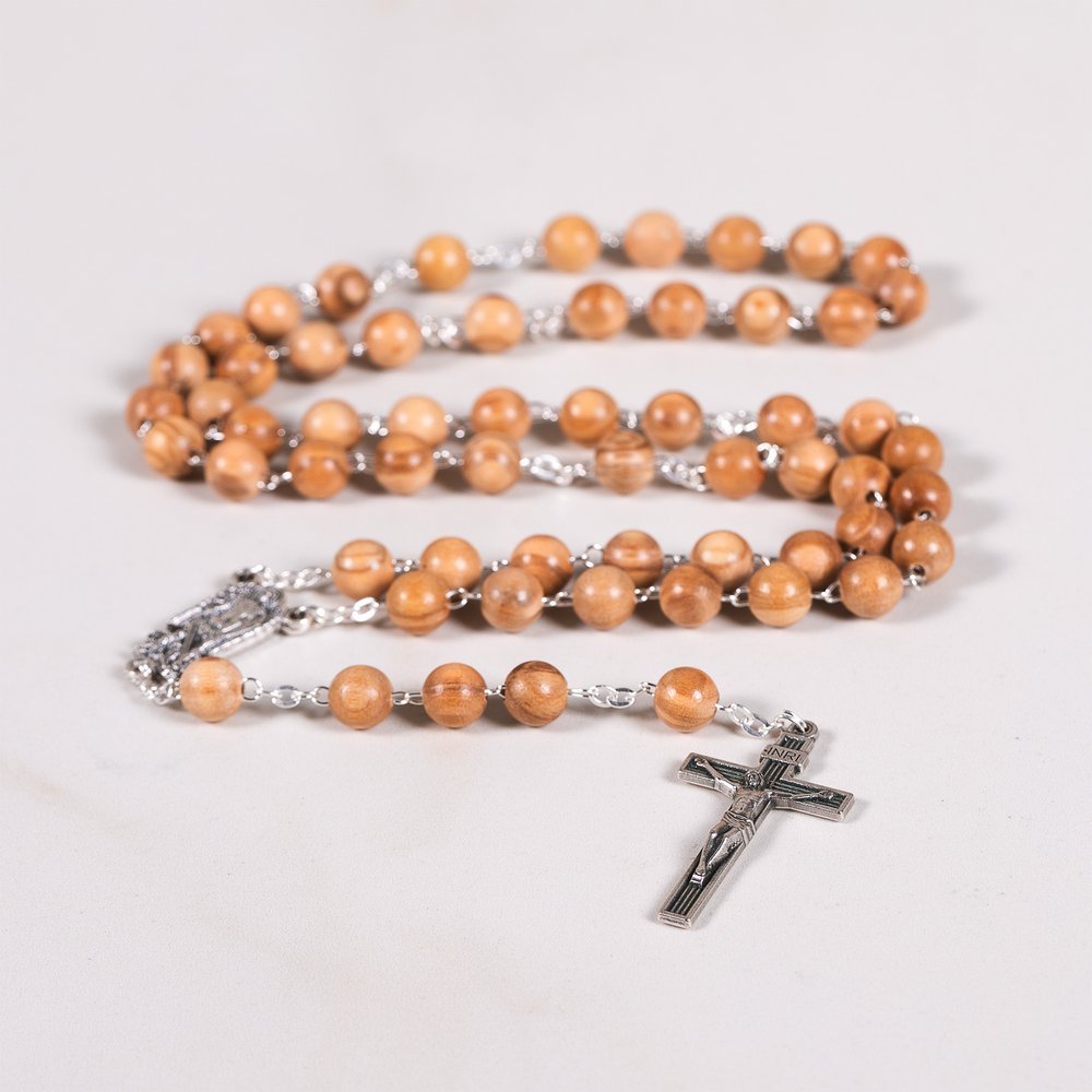 St. Michael the Warrior Olive Wood Rosary