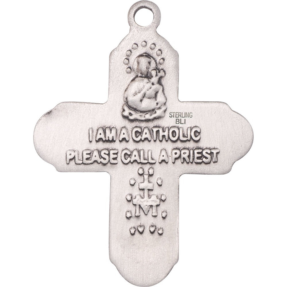 Sterling Silver 5-Way Pendant 3/4 X 5/8"