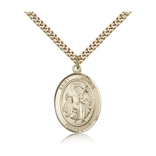 14kt Gold Filled St. James the Greater Pendant w/ chain