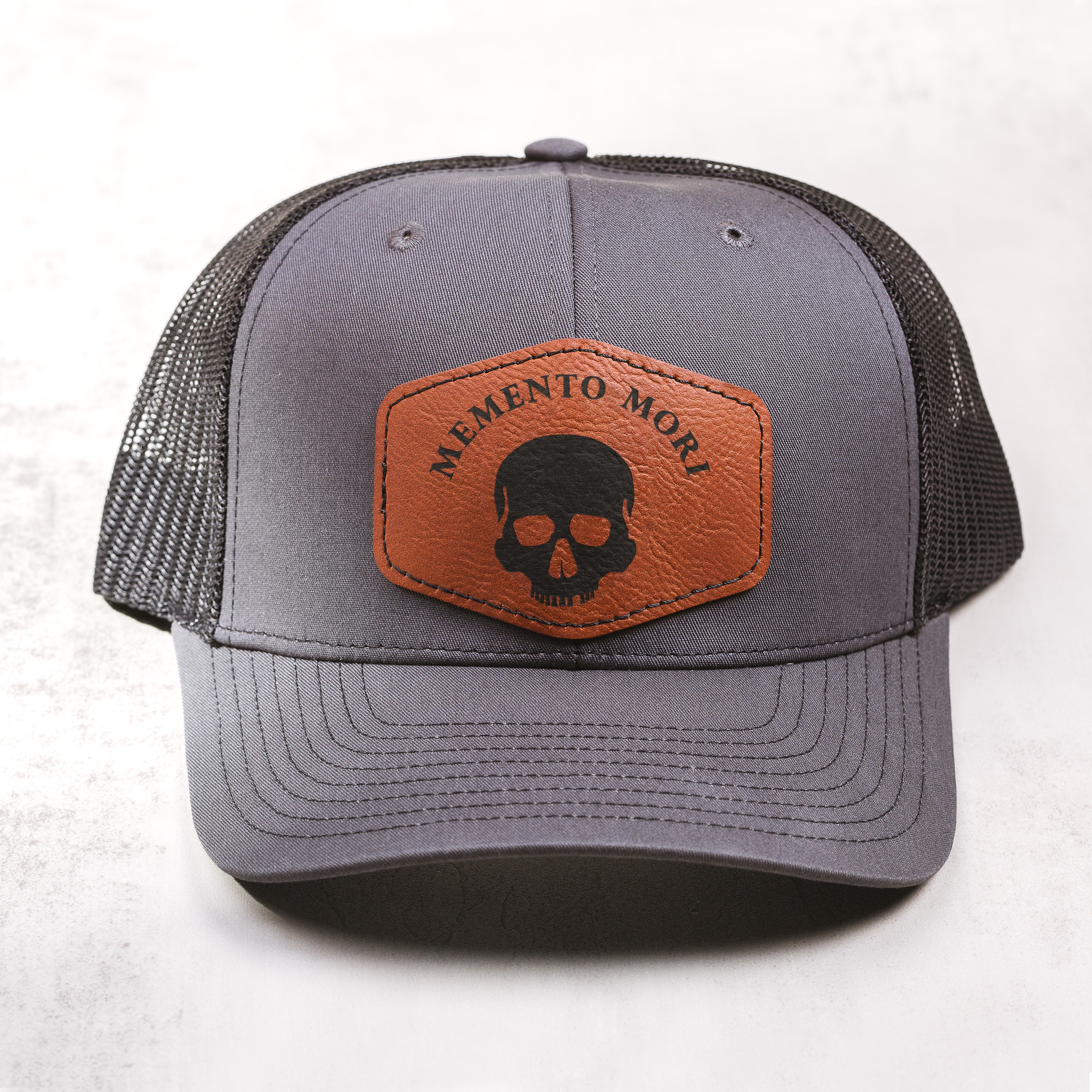 Memento Mori Leather Patch Ball Cap