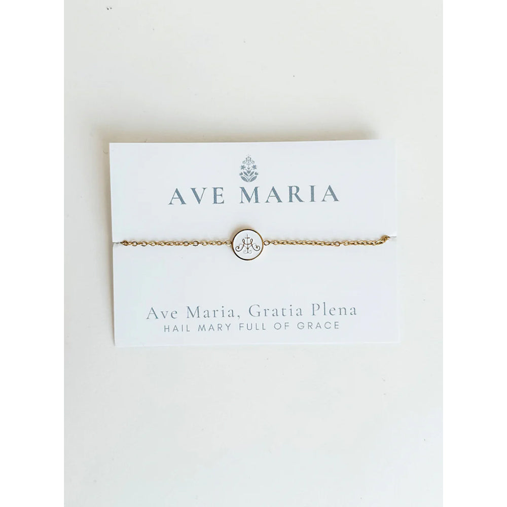 Ave Maria Chain Link Bracelet