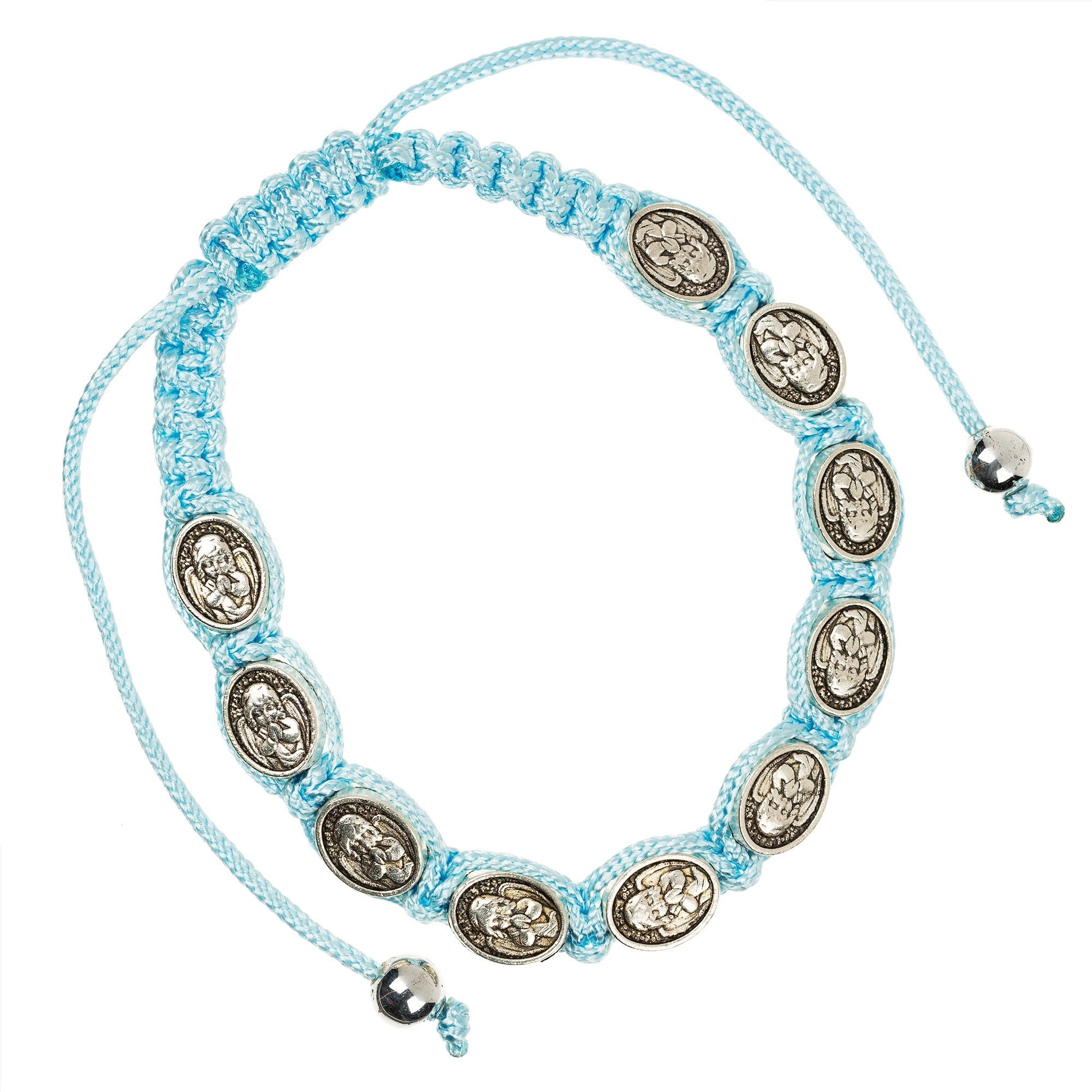 Blue Guardian Angel Corded Bracelet