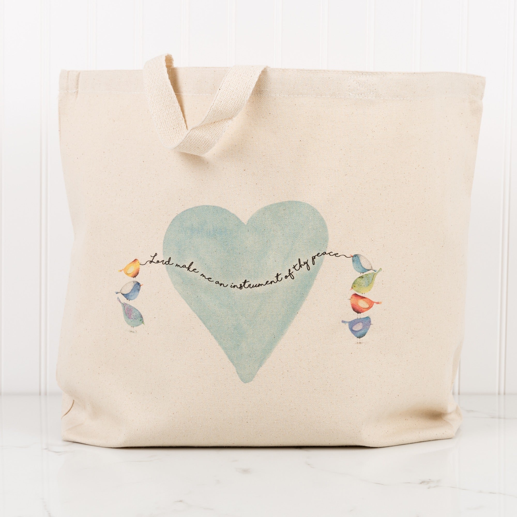 St. Francis "Instrument of Thy Peace" Canvas Tote