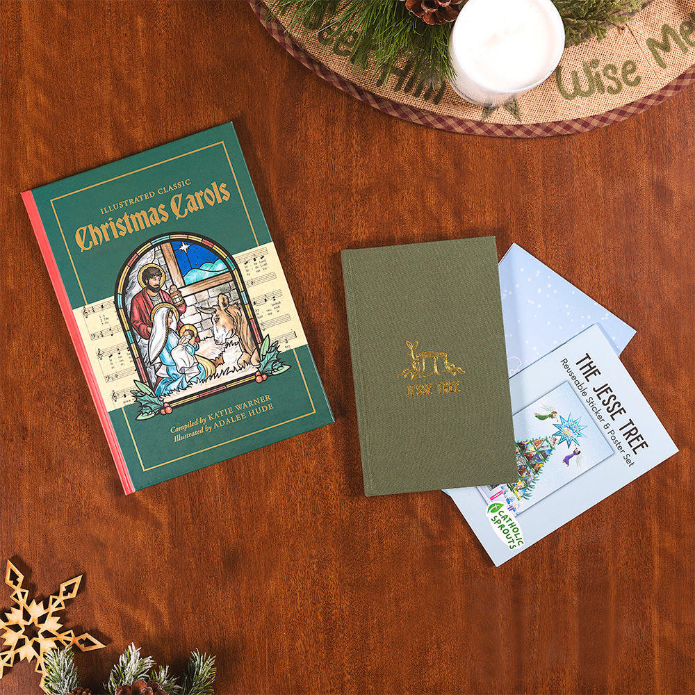 The Jesse Tree: Advent Devotional for Families & Illustrated Classic Christmas Carols Book Set