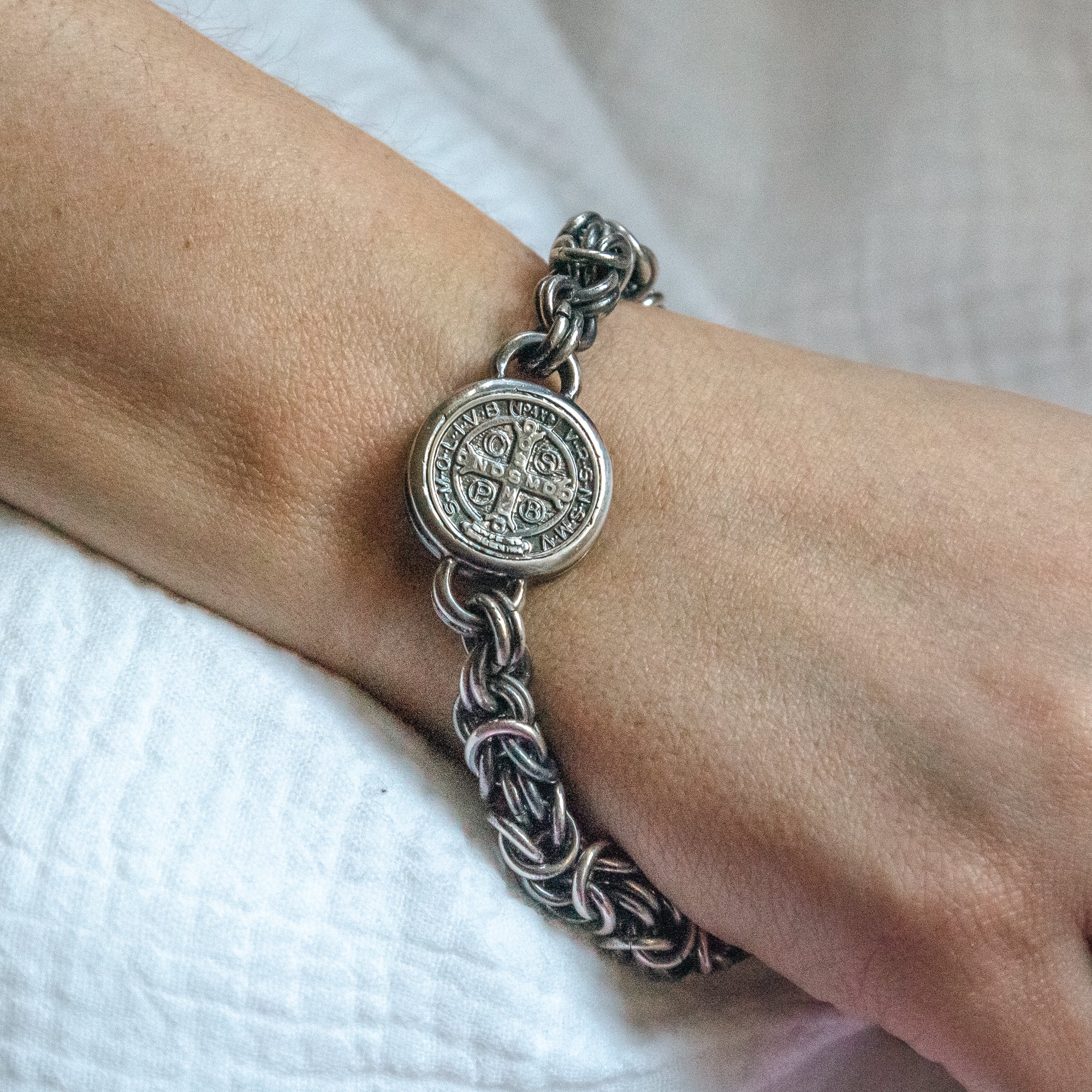 Byzantine St. Benedict Medal Bracelet
