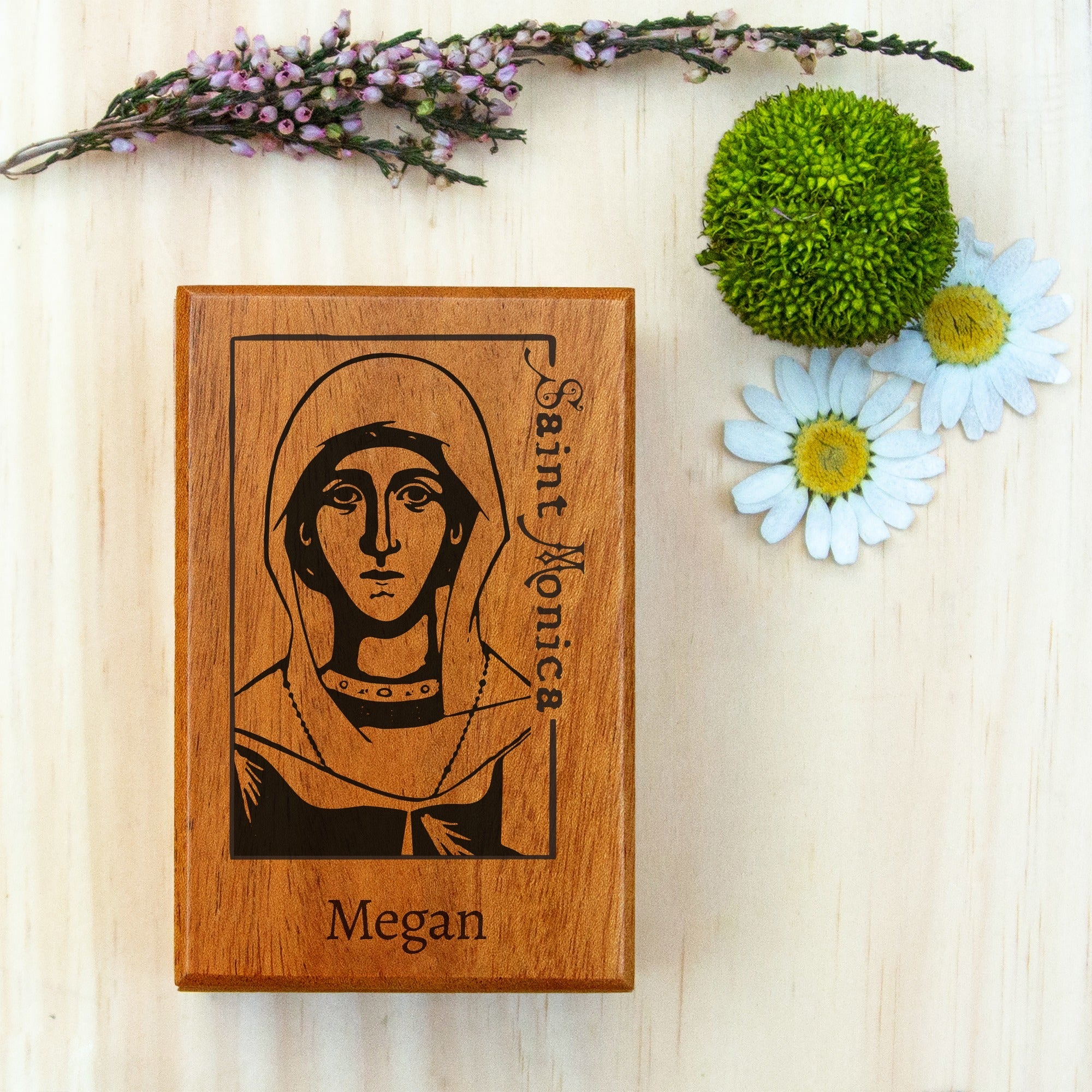 Personalized St. Monica Keepsake Box