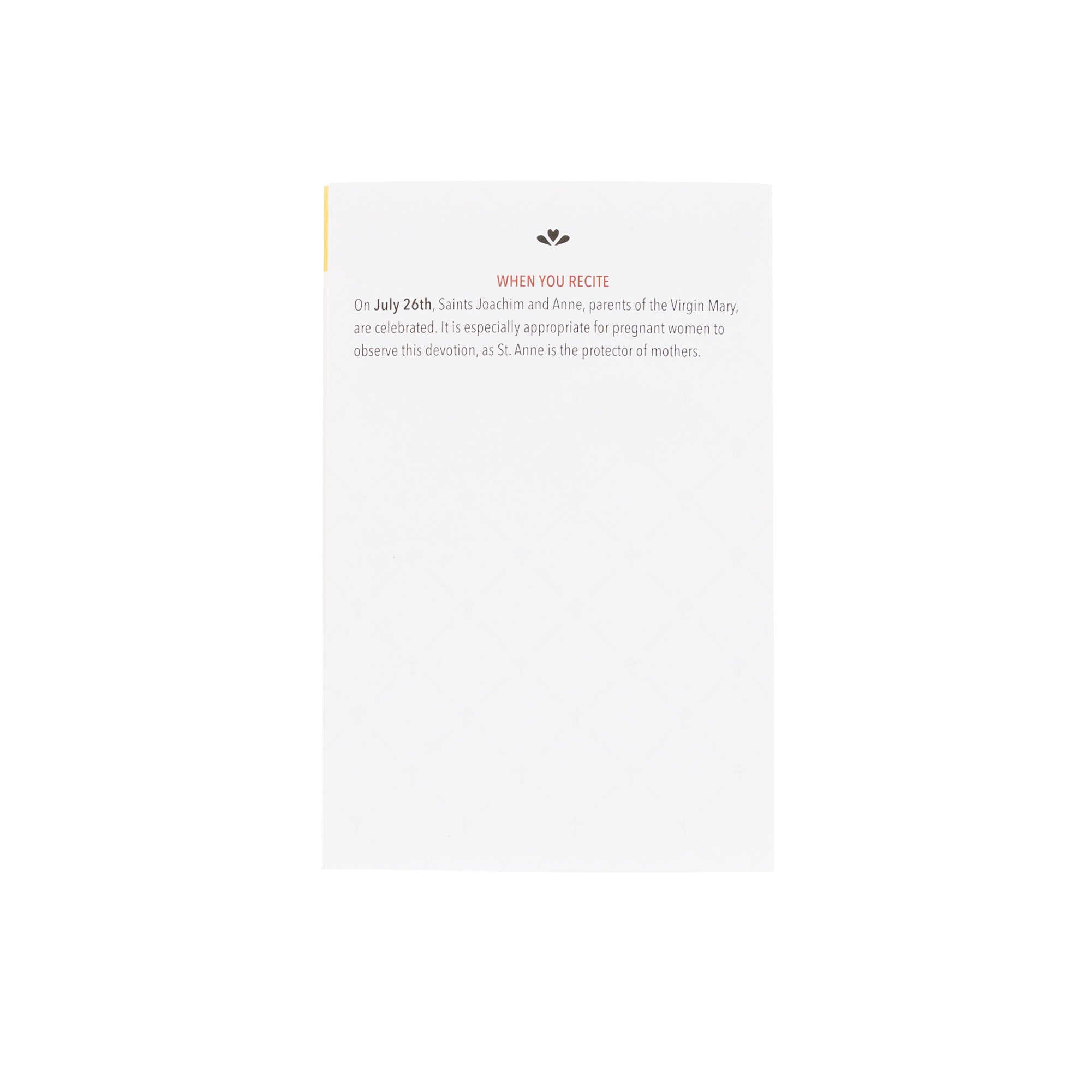 Italian Saint Anne Chaplet with Prayer Leaflet