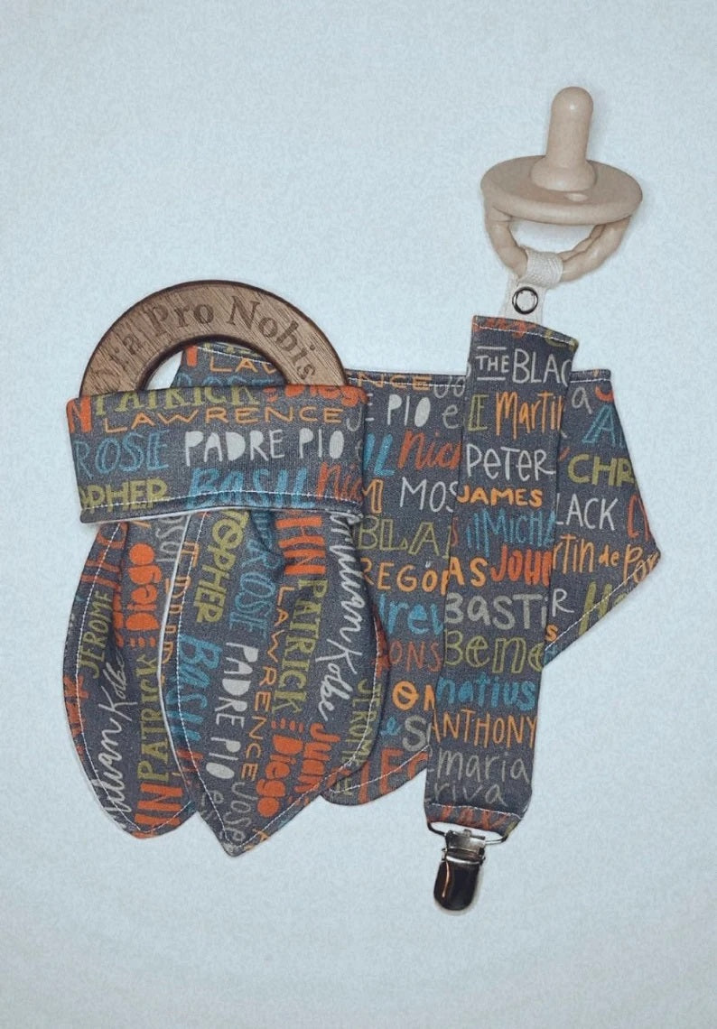 Colorful Saints Bandana Set - 6-12 M