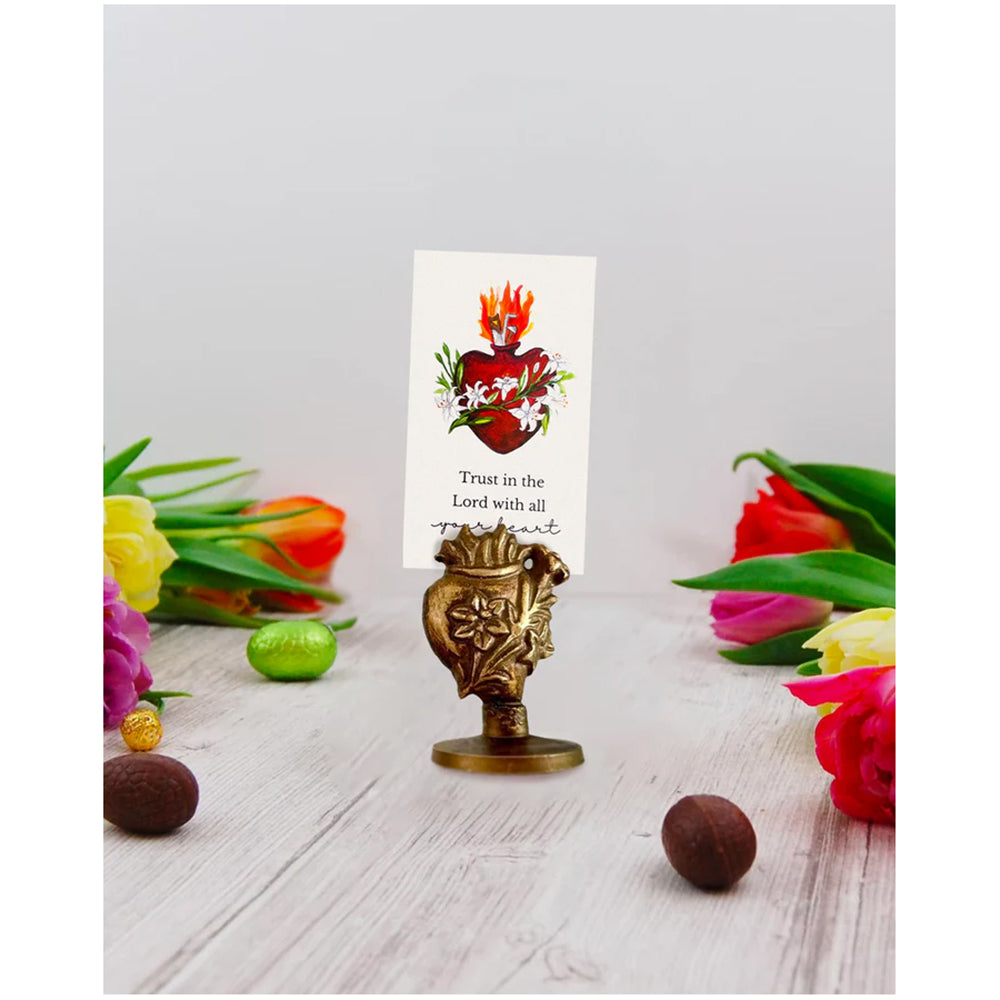 Hearts of the Holy Family Set of 3 Prayer Card or Photo Holders