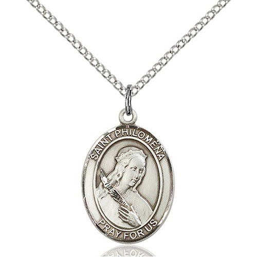 St. Philomena Pendant, Bliss, Sterling Silver