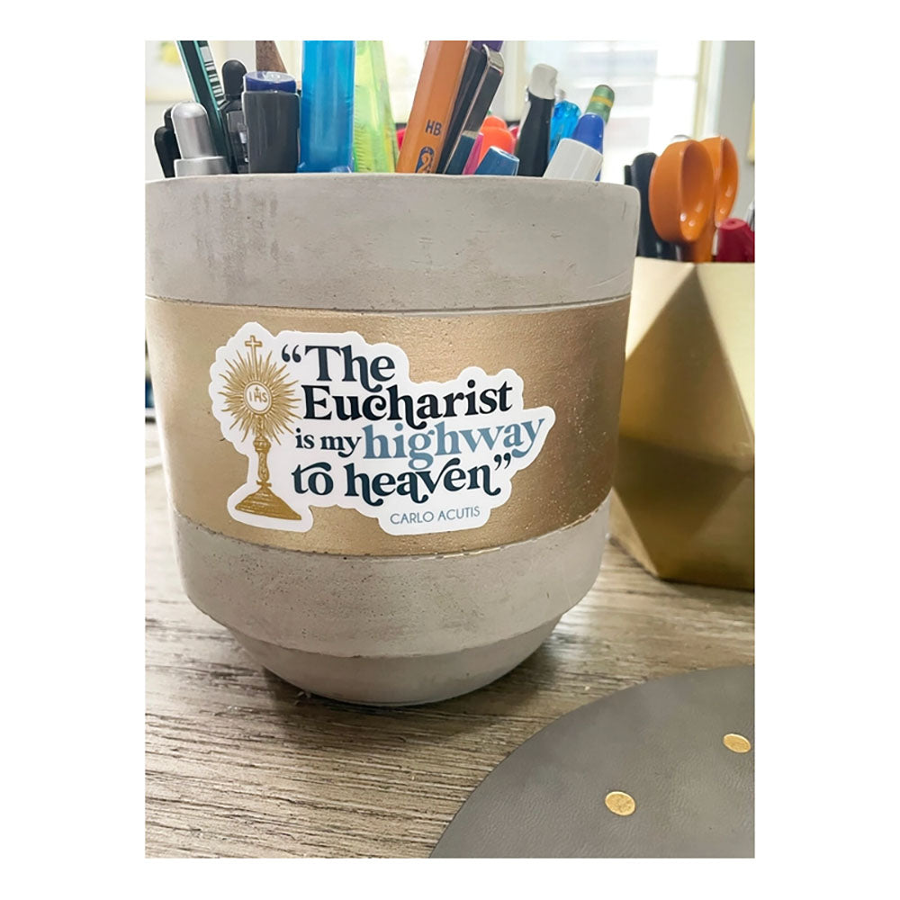 Carlo Acutis Highway to Heaven Vinyl Sticker