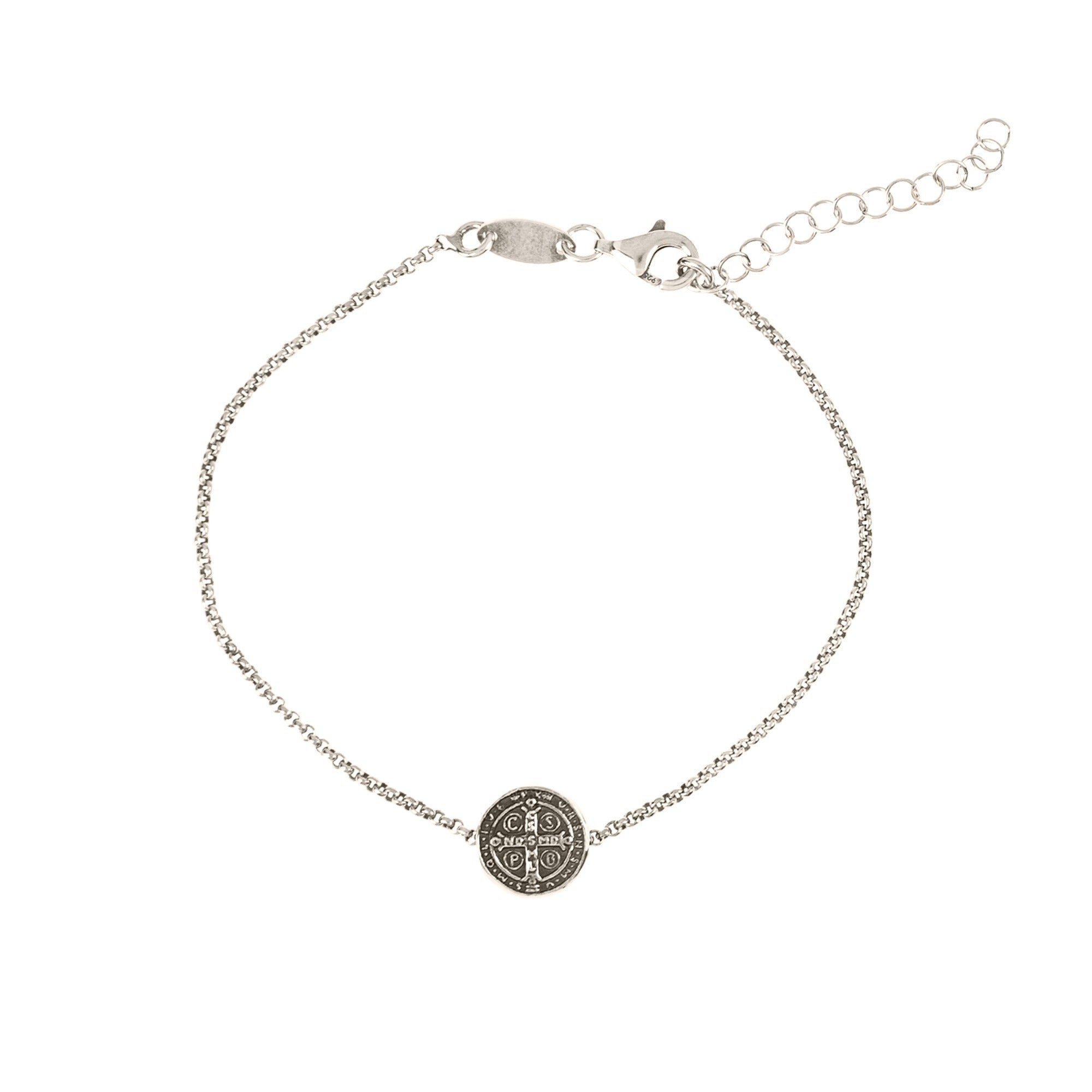 SS Petite St. Benedict Medal Bracelet