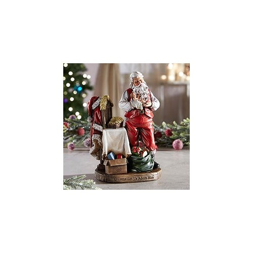 Adoring Santa Figurine