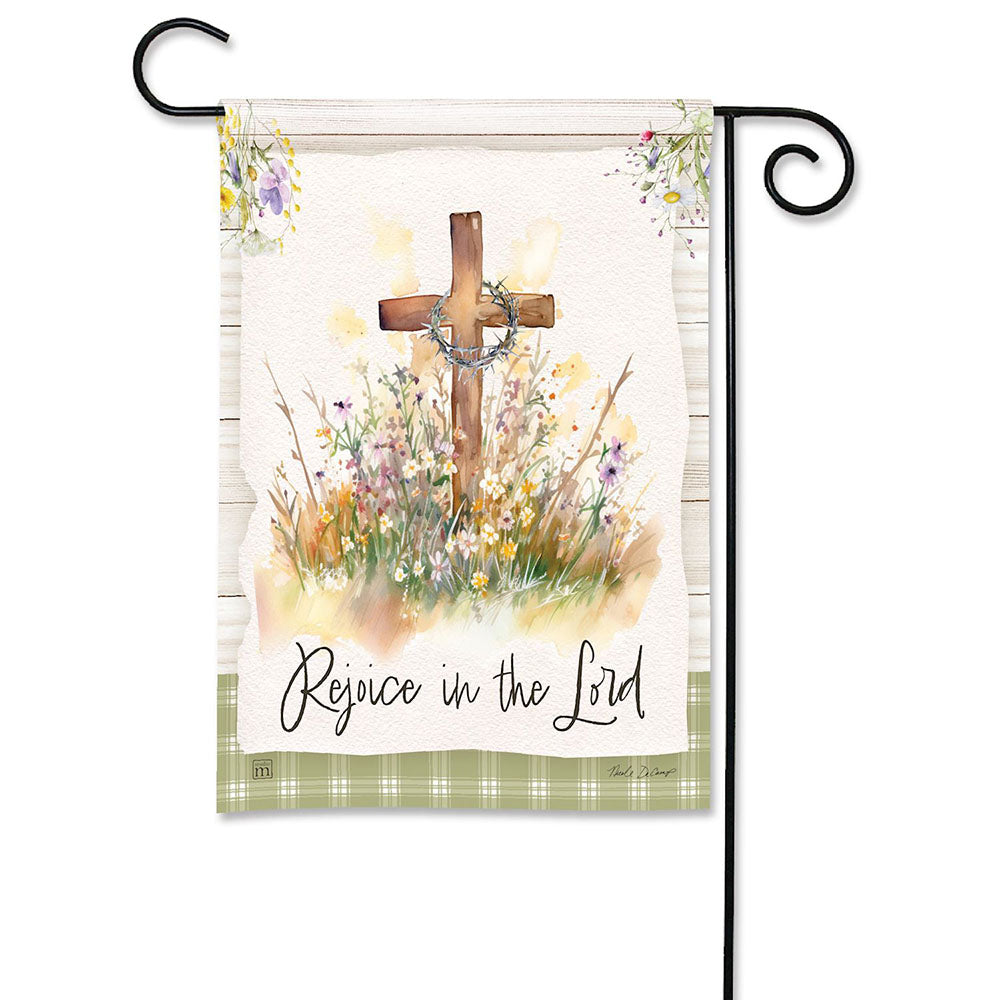 Rejoice in the Lord Garden Flag