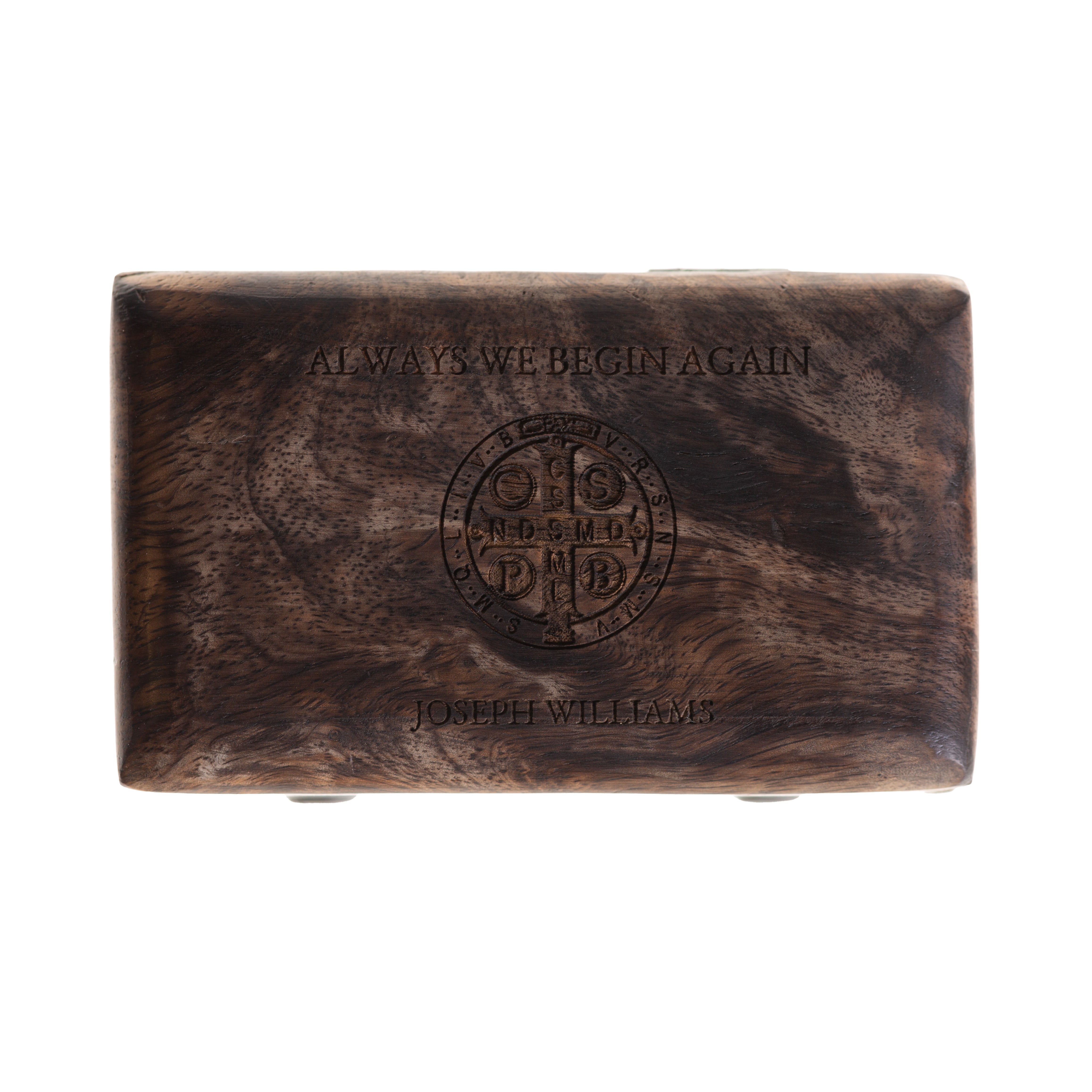 Personalized We Begin Again Rosary Box