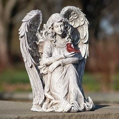 Memorial Angel & Cardinal Statue - 11"