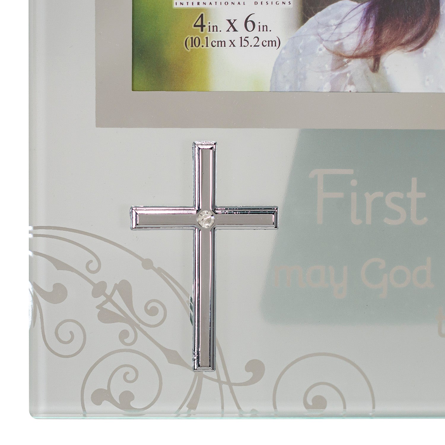 First Communion Frosted Glass Frame - 4 x 6
