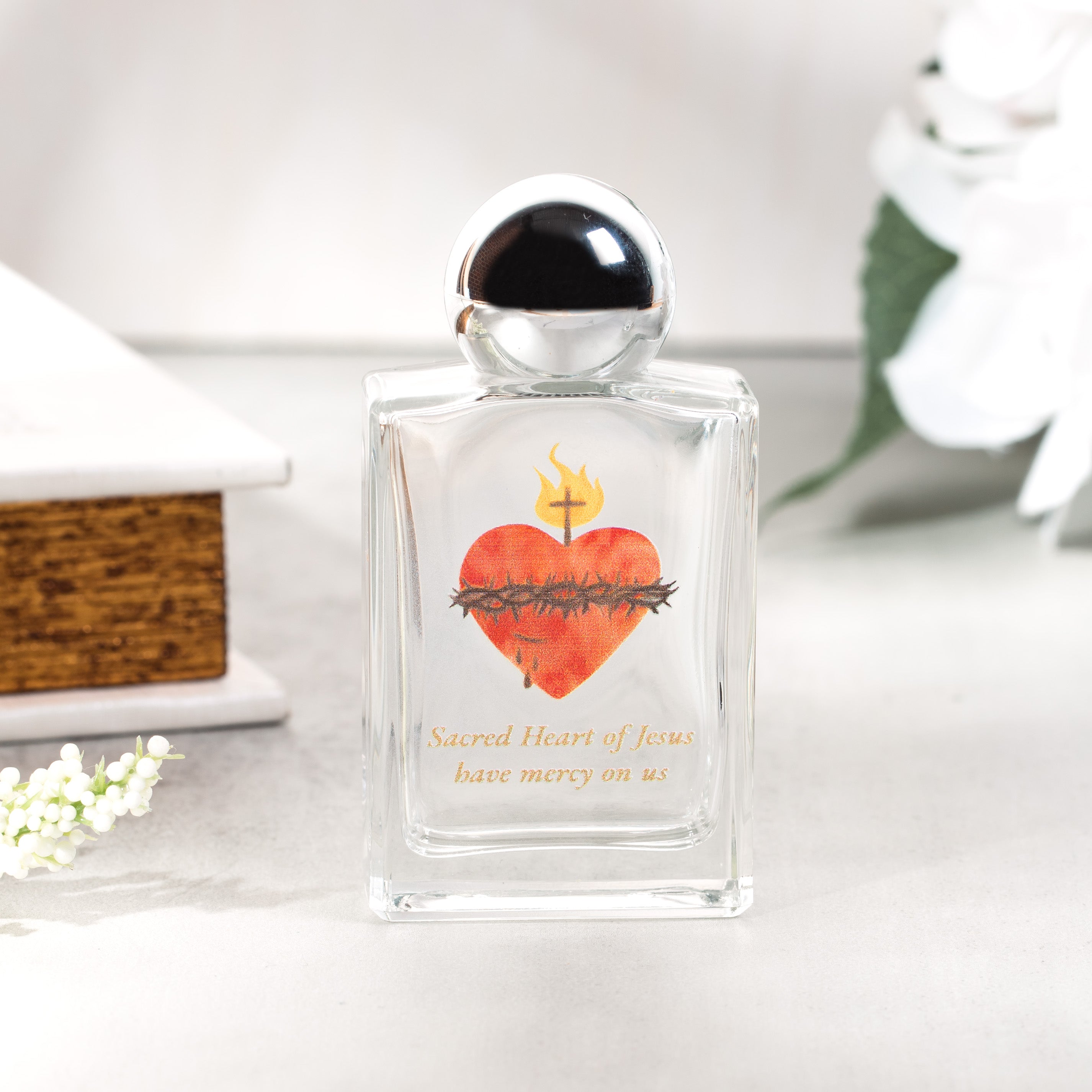 Sacred Heart of Jesus Holy Water Bottle
