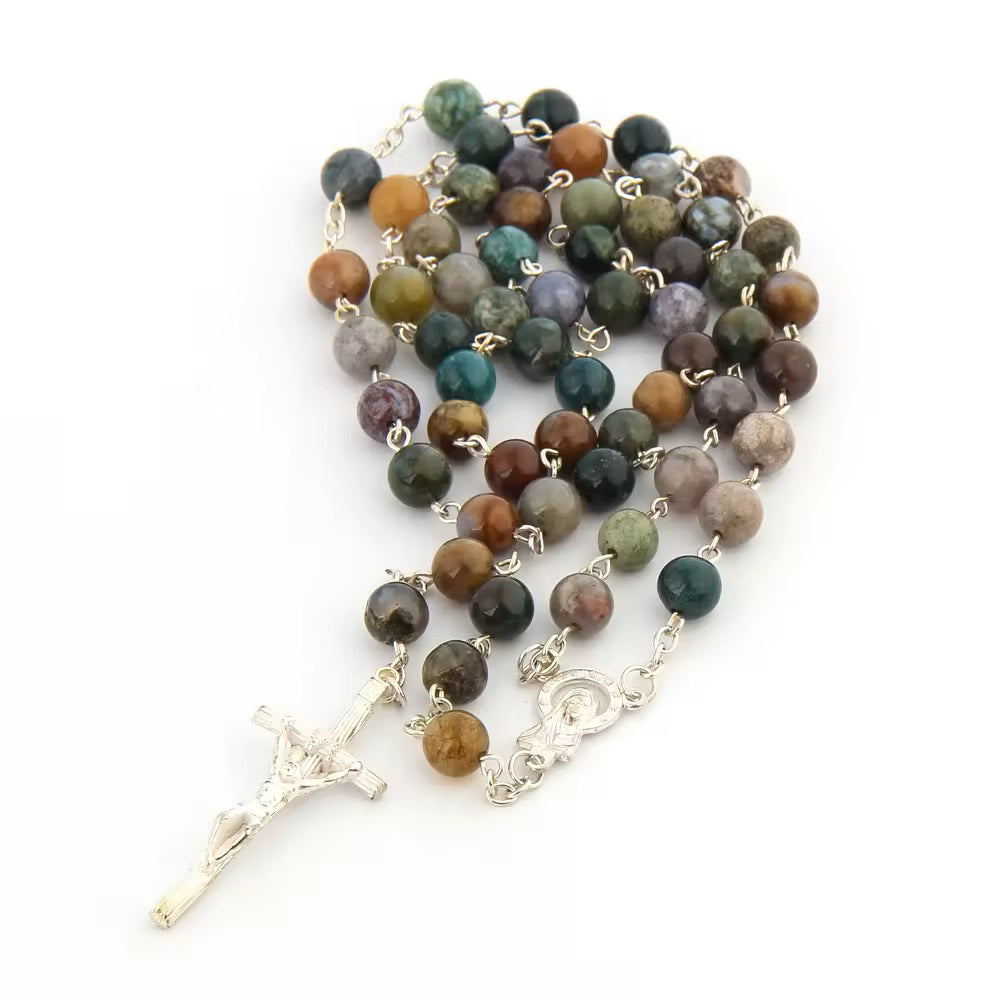 Rainbow Agate Stone Rosary