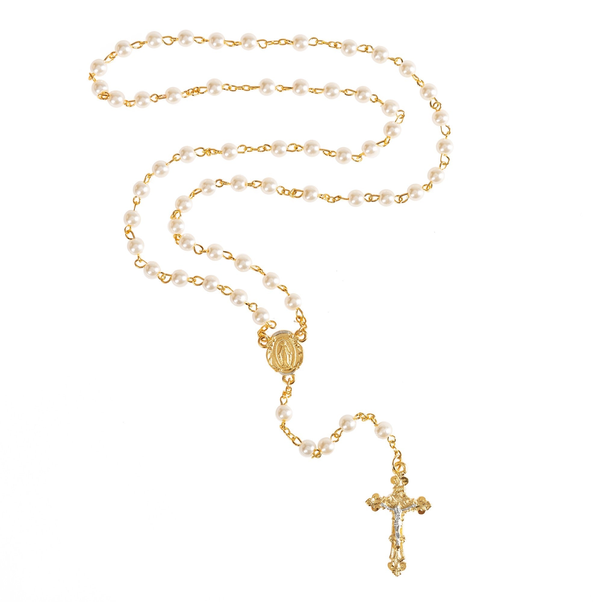 Baroque Pearl Glass Rosary