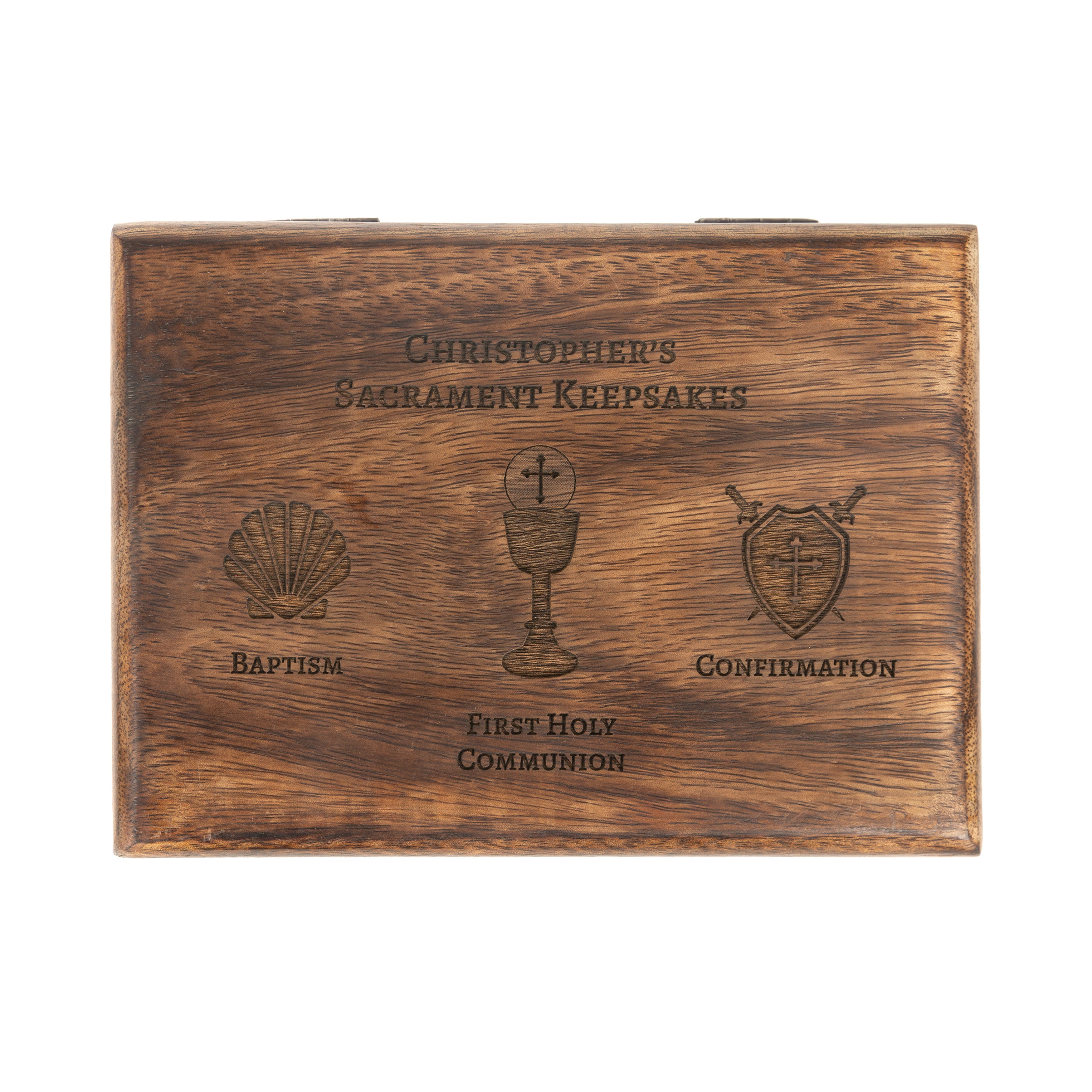 Personalized Sacraments Keepsake Box