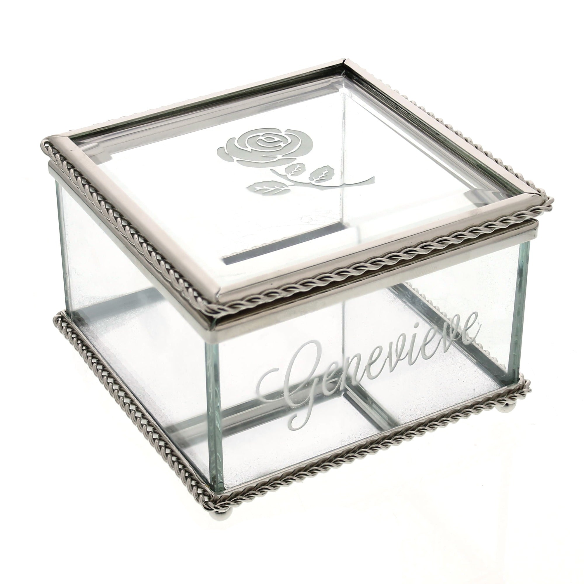 St. Therese Glass Keepsake Box