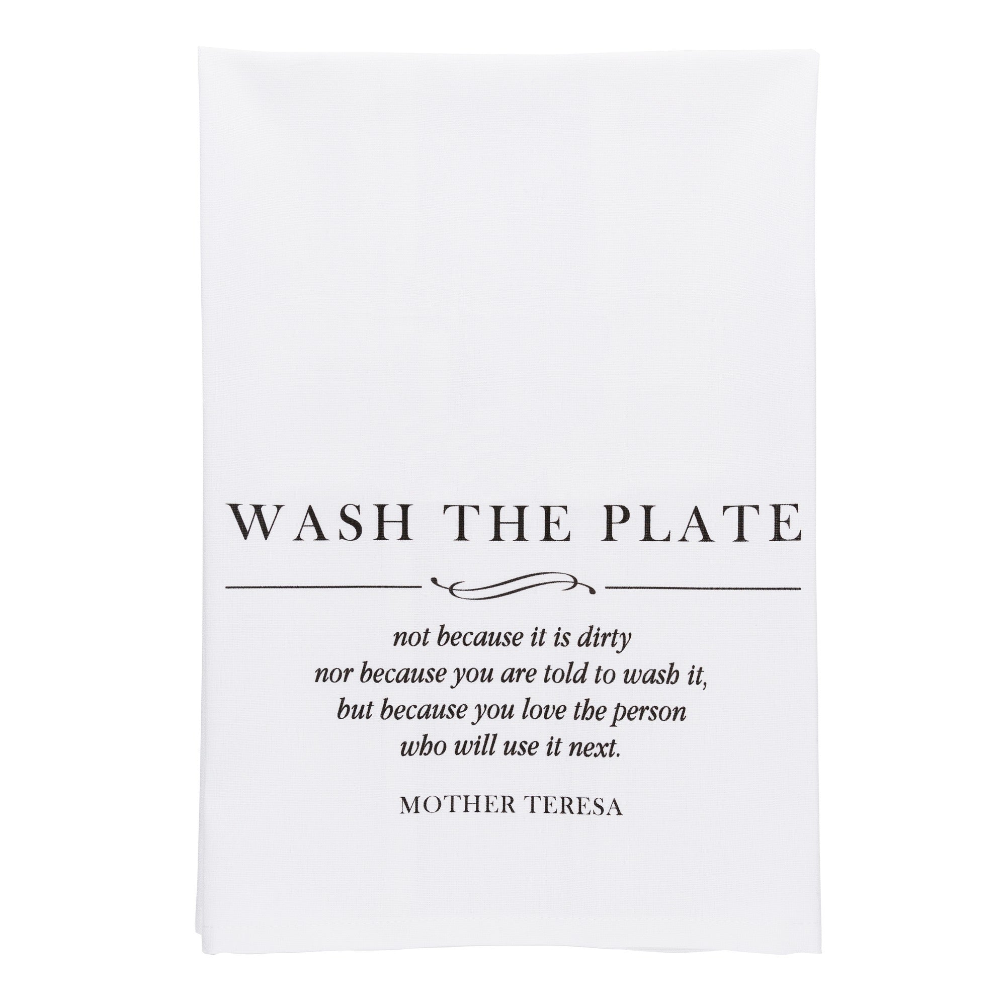Mother Teresa Wash the Plate Dish Towel