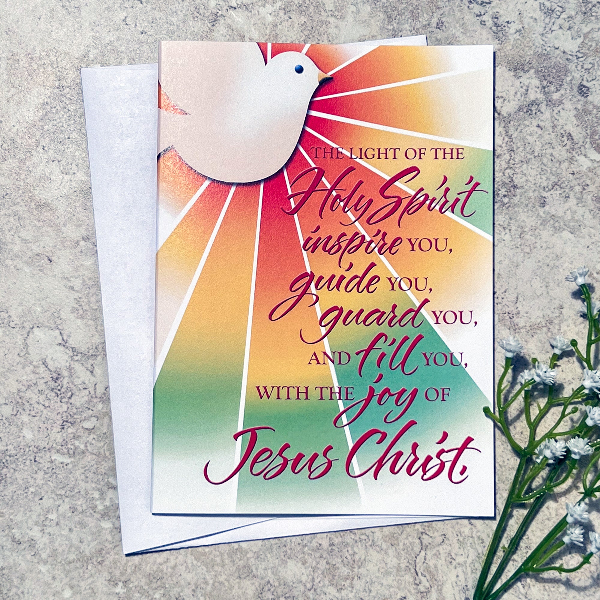 The Light of the Holy Spirit Inspire You Confirmation Card