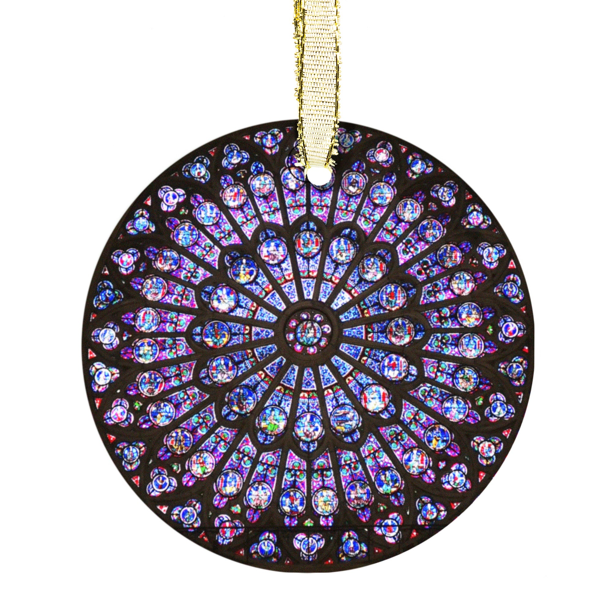 Notre Dame Stained Glass Window Ornament