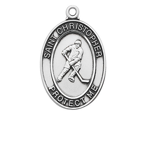 Sterling Silver Boys Hockey Pendant