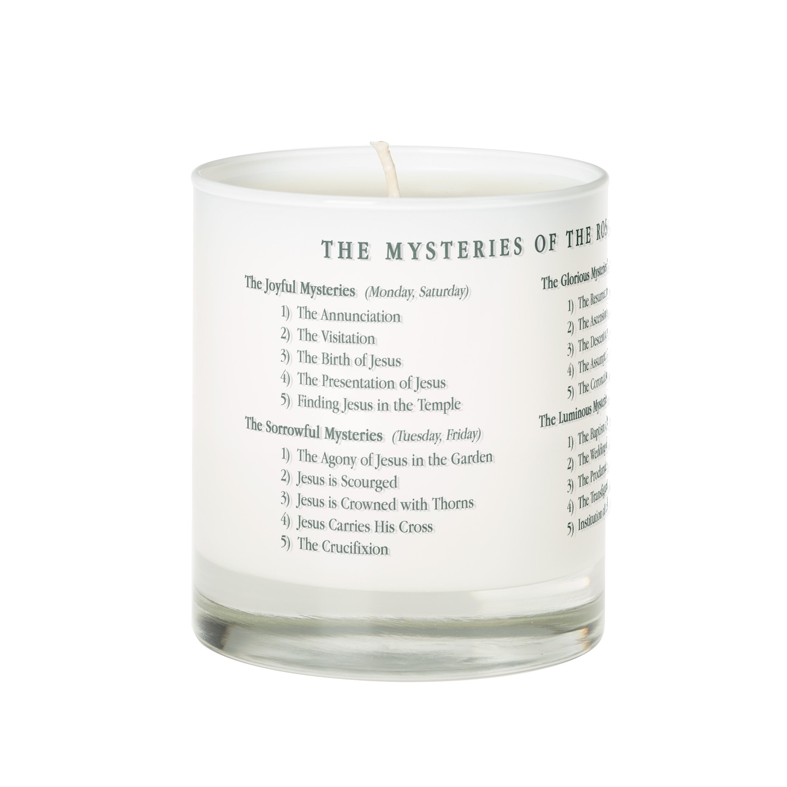 Mysteries of the Rosary Candle