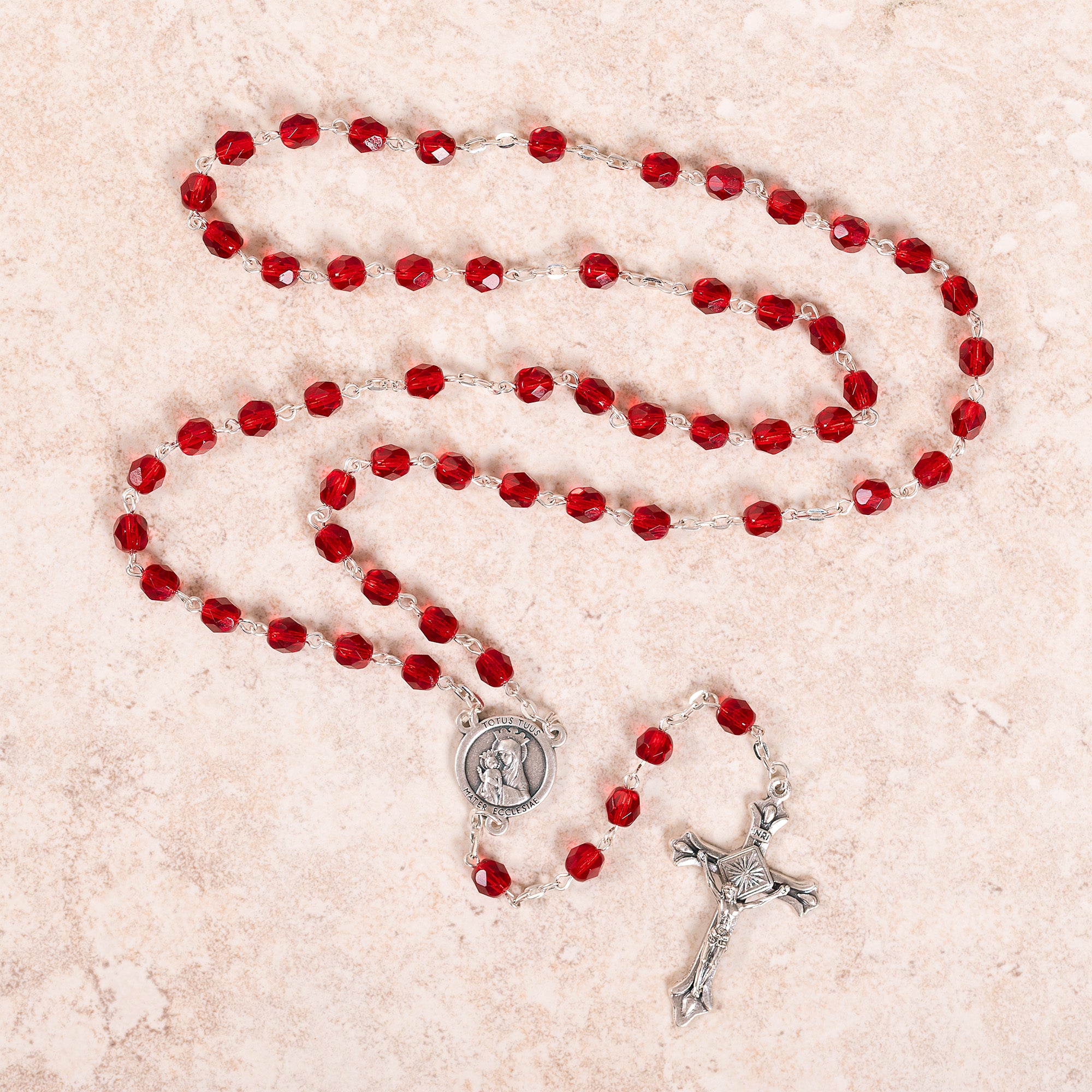Jubilee of Hope Red Glass Rosary