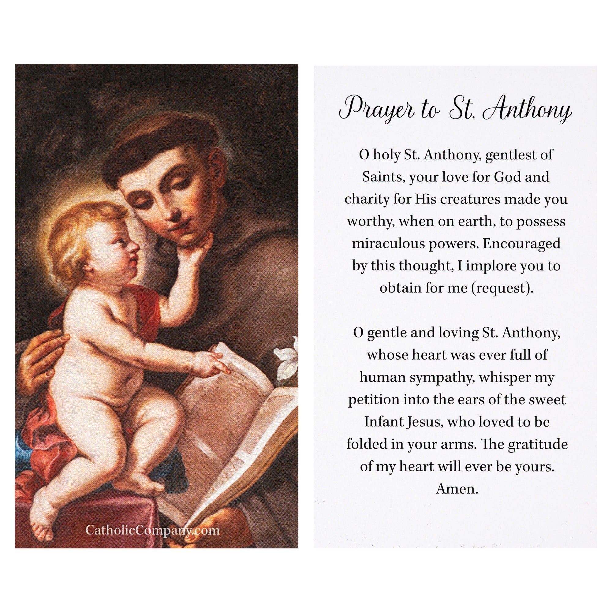 St. Anthony Prayer Card