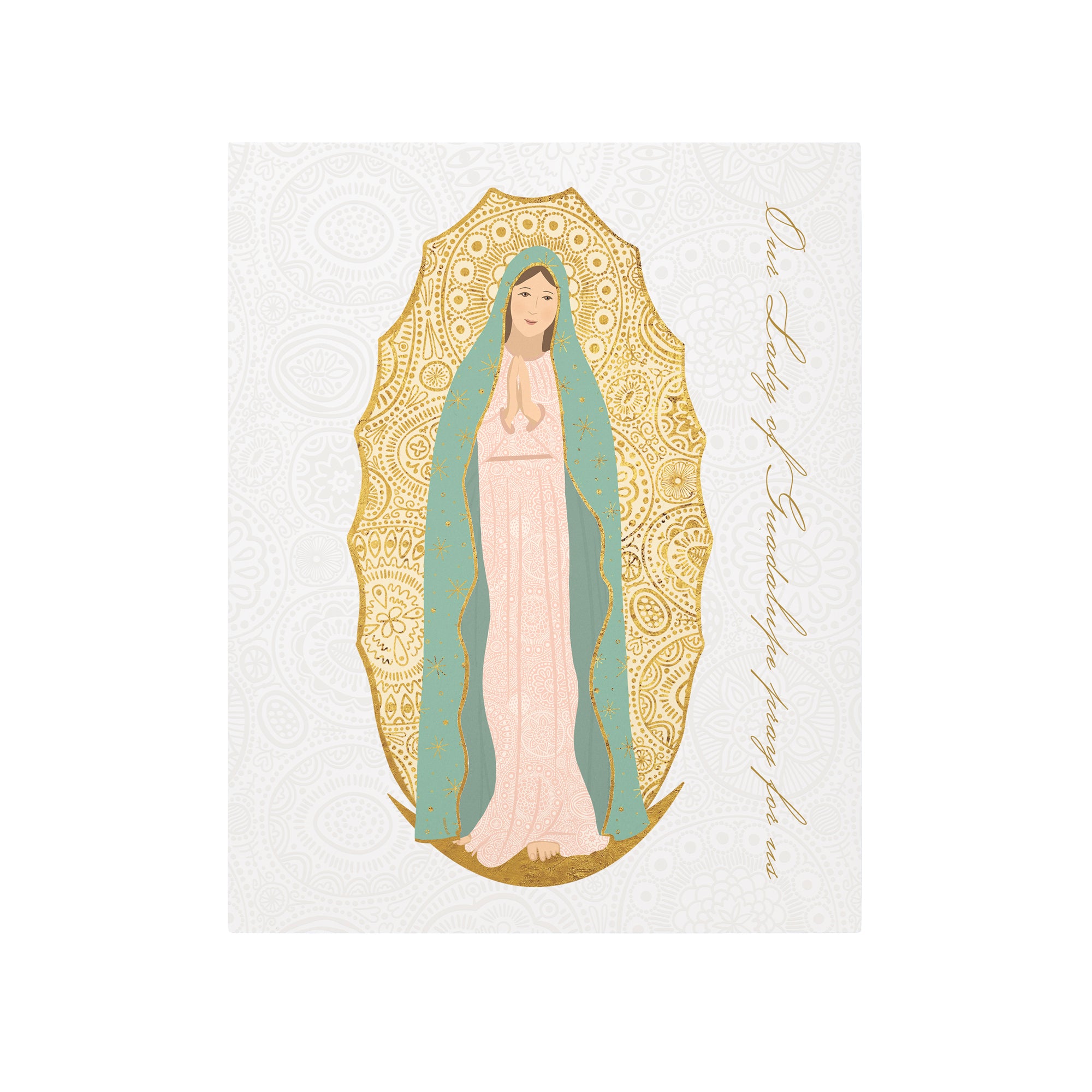Our Lady of Guadalupe Toile Art Plaque - 8" x 10"