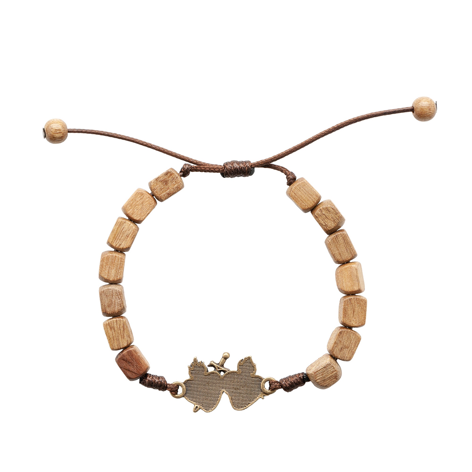 Two Hearts Corded Bracelet