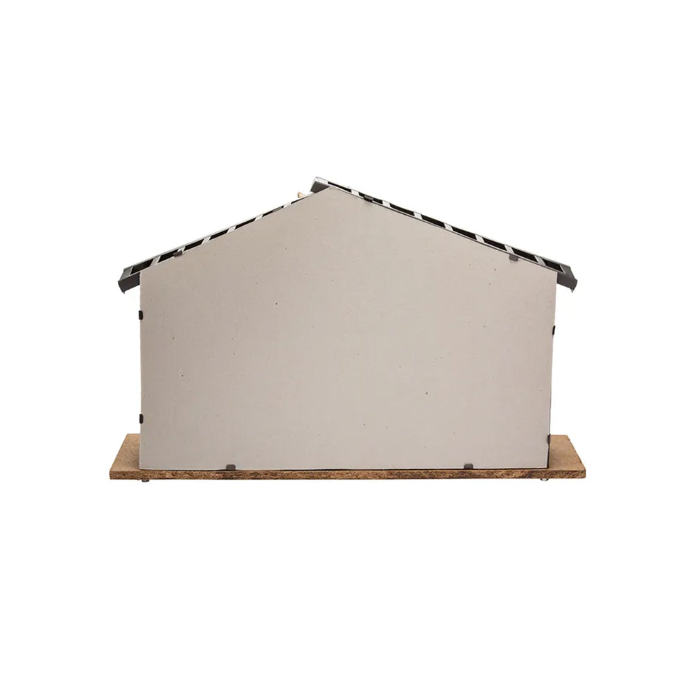 Richly Colored Porcelain Nativity Set & Stable - 10-Pieces