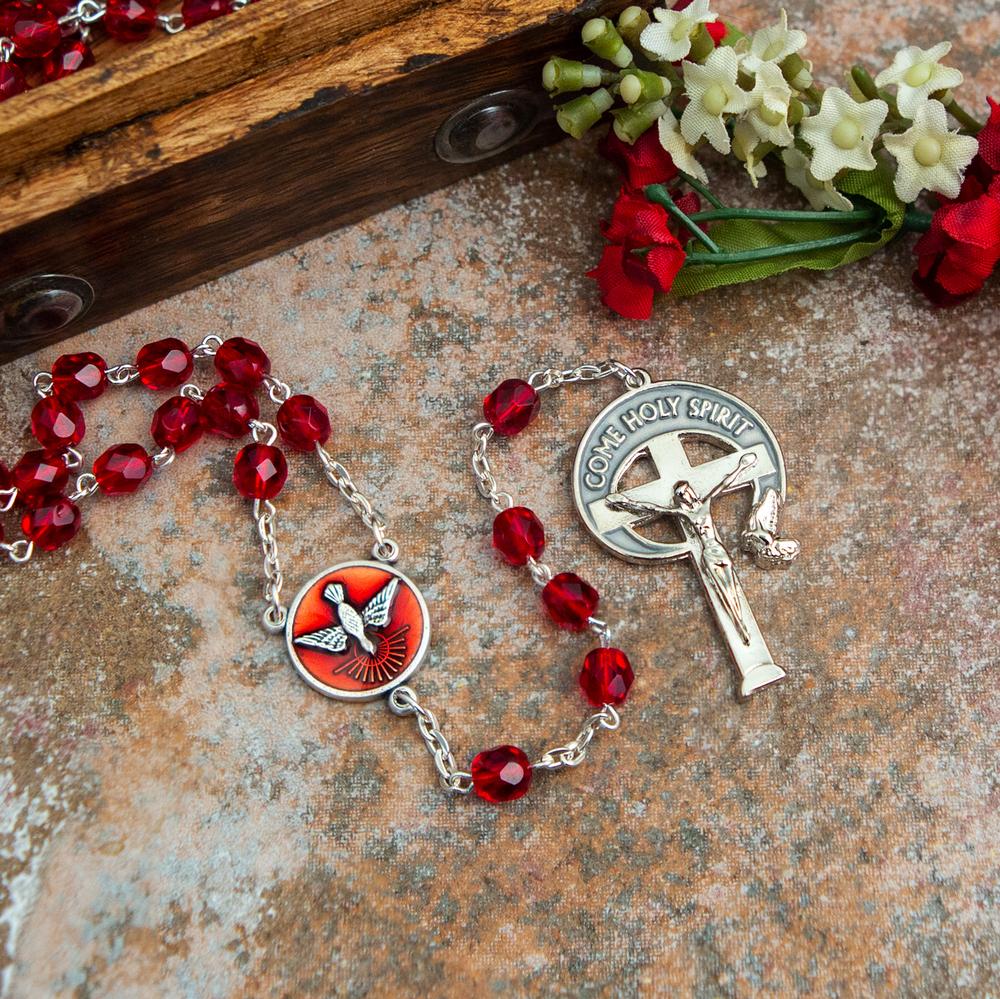 Red Crystal Confirmation Rosary