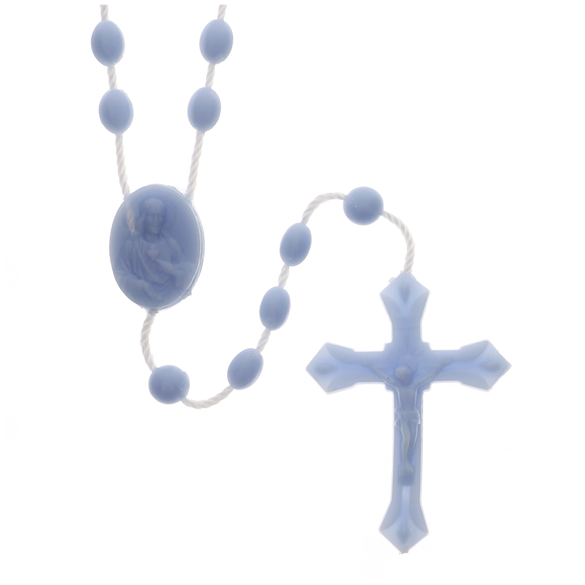 Blue Plastic Rosaries - Pkg of 100